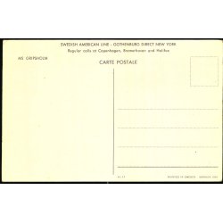  M/S GRIPSHOLM - Swedish American Line - u/n - Ubrugt