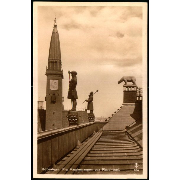 Kbenhavn - Fra Vgtergangen paa Raadhuset - Chr. Olsen 986