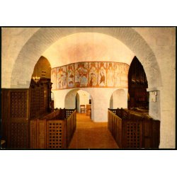 Bornholm - sterlars Rundkirke - Kirkeskibet set fra Alteret - sterlars kirke u/n - Ubrugt