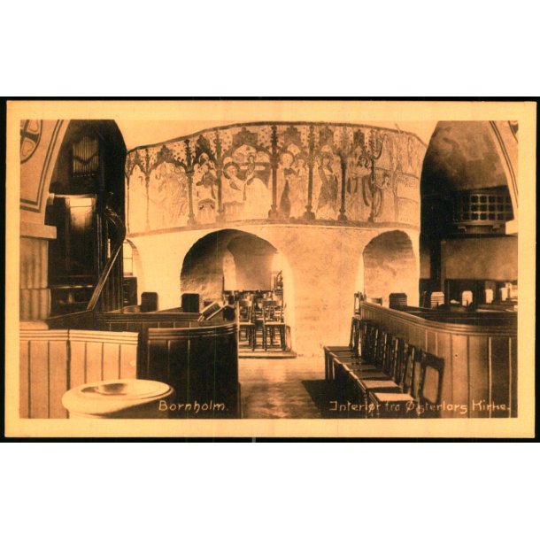 Bornholm - Interir fra sterlars Kirke - Colbergs Bogh. u/n - Ubrugt