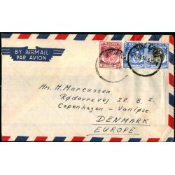 Luftpost Brev fra Malaya til Danmark  - 21 - 7 - 54