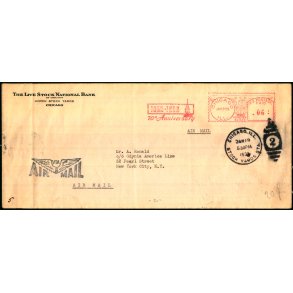 Luftpost Brev fra Chicago til New York - 19 - 1 - 38