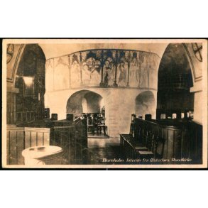 Bornholm - Interir fra sterlars Rundkirke - Colbergs Bogh. ? - Ubrugt - Limrest !