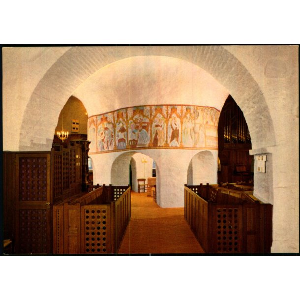 Bornholm - sterlars Rundkirke - Kirkeskibet set fra Alteret - sterlars kirke u/n - Ubrugt