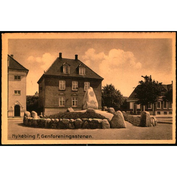 Nyk�bing F. - Genforeningsstenen - V. Kristoffersens Bogh. u/n - Ubrugt
