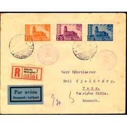 Rekomanderet Luftpost Censurbrev fra Finland   2 - 9 - 41 - Til Faxe