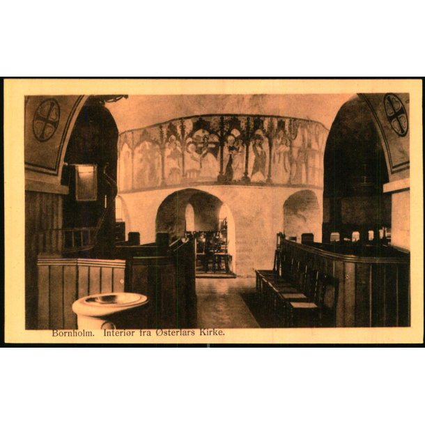Bornholm - Interir fra sterlars Kirke - Colbergs Bogh. u/n - Ubrugt