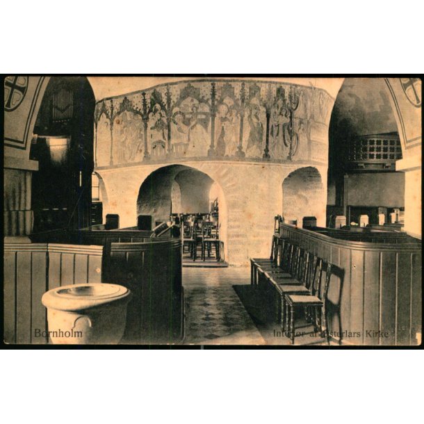Bornholm - Interir af sterlars Kirke - H.P. Jacobsen 2 - Ubrugt