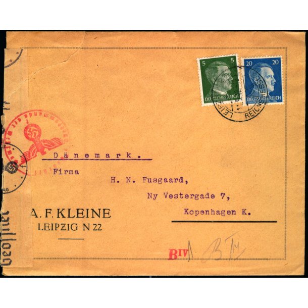 Censurbrev fra Tyskland  11 - 5 - 42 - Til Kbenhavn