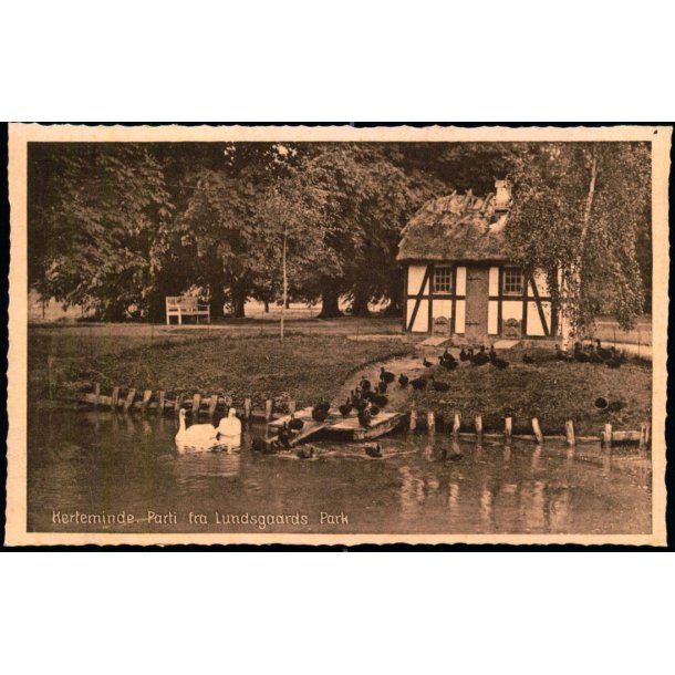 Kerteminde - Parti fra Lundsgaards Park - Einar Hansens Bogh. 60258 - Ubrugt