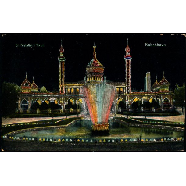 Kbenhavn - En Festaften i Tivoli - C.R. No 164 - Med Glimmer !!