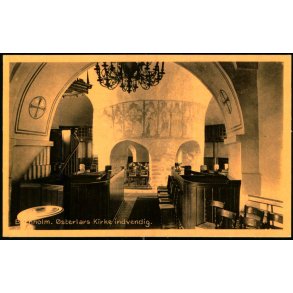 Bornholm - sterlars Kirke indvendig - K.H. Olsen 547 - Ubrugt