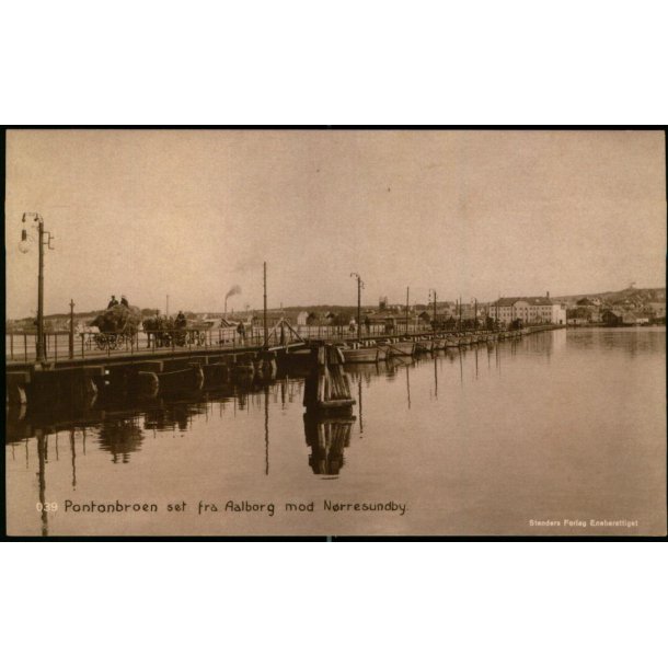 Pontonbroen set fra Aalborg mod Nrresundby - Stender 039 - Ubrugt