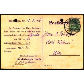 Sonderburger Bank -  Helsagskort u/n - Brugt