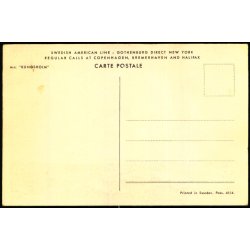 M/S "KUNGSHOLM" - Swedish American Line - u/n - Ubrugt