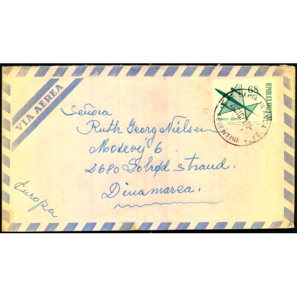 Luftpost Brev fra Argentina - 20 - 12 - 71