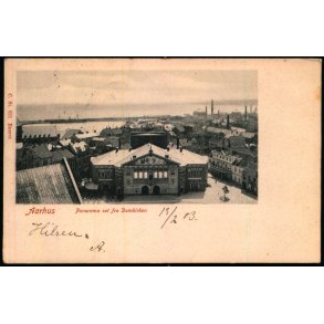 Aarhus - Panorama set fra Domkirken - C. St. 821 - Brugt