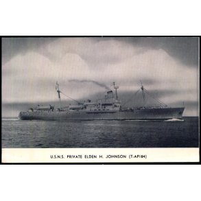 U.S.N.S. Private Elden H.Johnson - Fotokort u/n