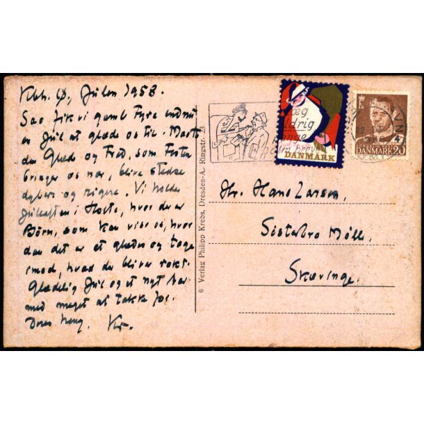 1958 p Postkort