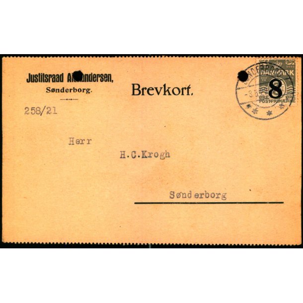 Justitsraad Alexandersen - S�nderborg -  Helsagskort u/n - Brugt