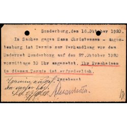 Justizrat Alexandersen - S�nderborg -  Helsagskort u/n - Brugt