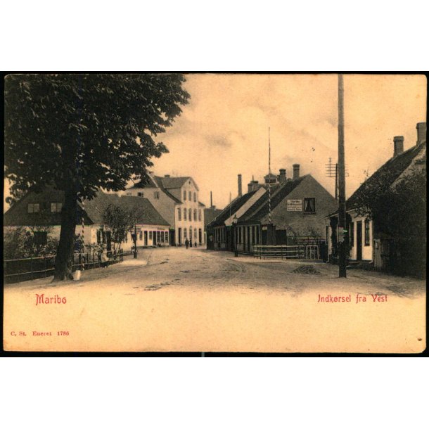 Maribo - Indk�rsel fra Vest - C. St. Eneret 1786 - Brugt
