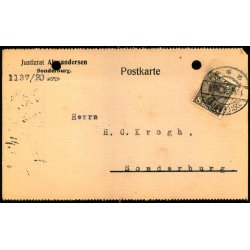 Justizrat Alexandersen - S�nderborg -  Helsagskort u/n - Brugt