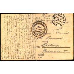 Feldpost - Essen 17 - 4 -16 - Til Bottrup  - Billedside : Essen-West
