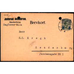 Justitsraad Alexandersen - S�nderborg -  Helsagskort u/n - Brugt