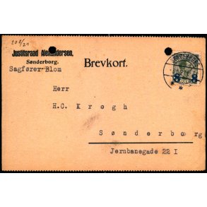 Justitsraad Alexandersen - S�nderborg -  Helsagskort u/n - Brugt