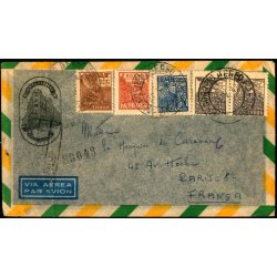 Luftpost Brev fra Brasilien til Frankrig  - 21 - 5 - 47