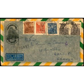 Luftpost Brev fra Brasilien til Frankrig  - 21 - 5 - 47