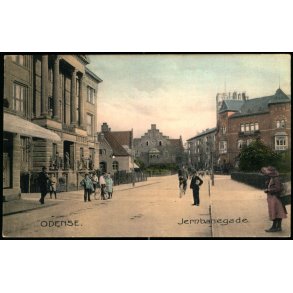 Odense - Jernbanegade - Stender 8963 - Ubrugt - Flot Kort !!