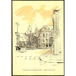 Parti fra Torvet i Nyk�bing Falster - tegnet af Erik Borck - u/n - Ubrugt