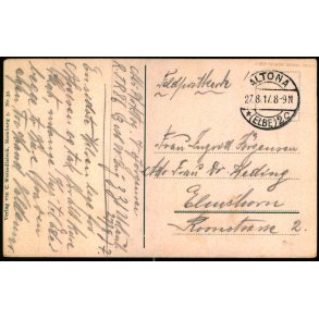 Feldpost - Altona 27 - 8 -17 - Til Elmsthorn  - Billedside : Hamburg