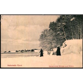 Nakkeb�lle Fjord - Sanatoriets Strand ved Vinter - M. Mikkelsen u/n - Brugt