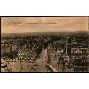 Kbenhavn -  Raadhuspladsen set i Fugleperspektiv - Phillipson 53