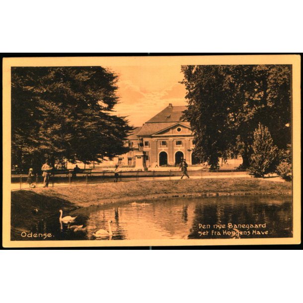 Odense - Den nye Banegaard set fra Kongens Have - Stender 37344 - Ubrugt