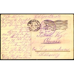  Feldpost - Brussel  23 - 7 -17 - Til Gravenstein - Schlesvig  - Billedside : Gedenken