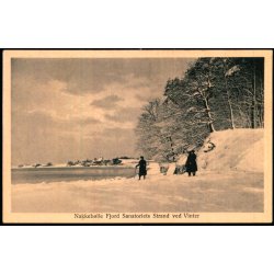 Nakkeb�lle Fjord Sanatoriets Strand ved Vinter - M. Mikkelsen 58005 - Ubrugt
