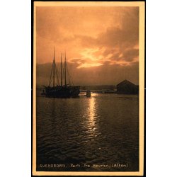 Svendborg - Parti fra Havnen (Aften) - Albert Hansen 23682 - Brugt