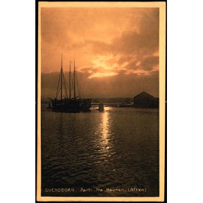 Svendborg - Parti fra Havnen (Aften) - Albert Hansen 23682 - Brugt