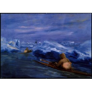 Kajakker i storisen - Peter Rosing - Post Greenland 122/99 - Brugt