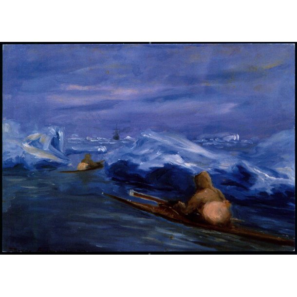Kajakker i storisen - Peter Rosing - Post Greenland 122/99 - Brugt