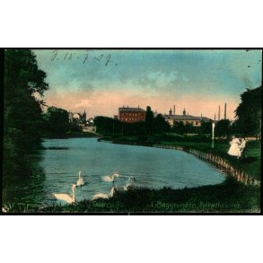 Odense Aa I baggrunden Folketeatret - J. Pedersen u/n - Brugt