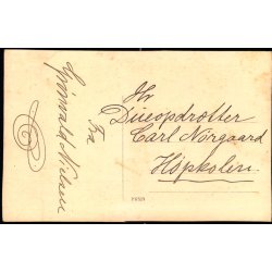 Hr. Dueopdr�tter Carl N�rgaard - H�jskolen fra Gr�nvald Nielsen - Fotokort u/n - Ubrugt