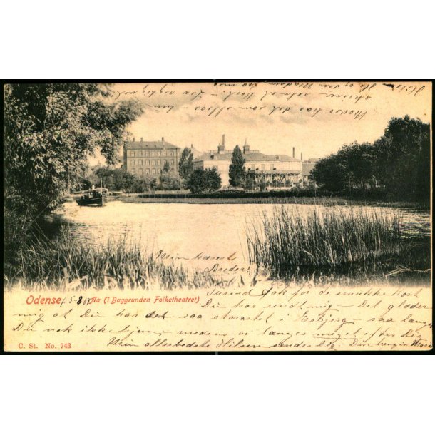 Odense - Aa (i baggrunden Folketeatret) - C. St. 743 - Brugt