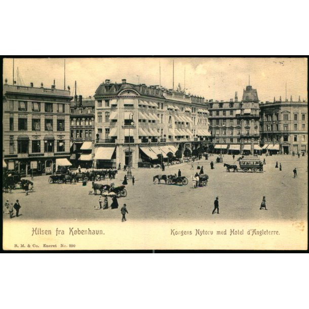 Hilsen fra K�benhavn - Kongens Nytorv med Hotel d�ngleterre - B.M. &amp; Co 290