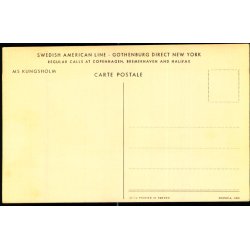 M/S "KUNGSHOLM" - Swedish American Line - u/n - Ubrugt