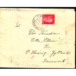 Censurbrev fra Tyskland med Indhold  22 - 7 - 42 - Til V. Hassing
